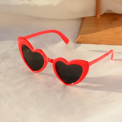 Red Retro Heart Shape Sunglasses