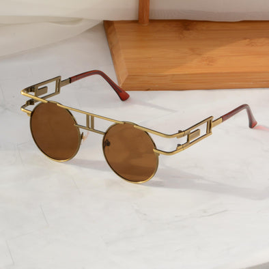 Chocolate  Vintage Aviator Style Sunglasses