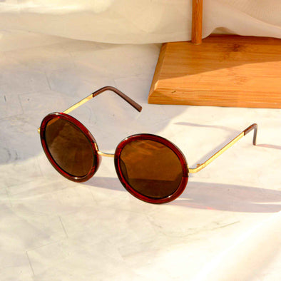 Brown Lenses Round Sunglasses