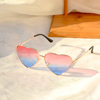 Retro Tint Heart Sunglasses