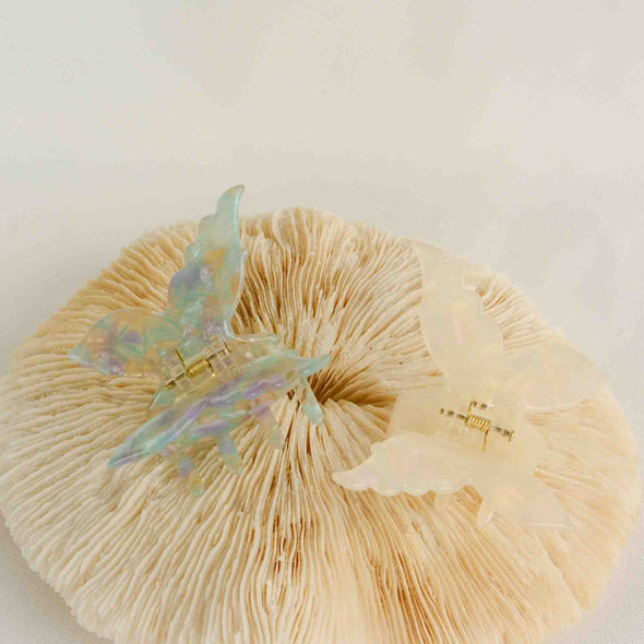 Marble Butterfly Claw Clip