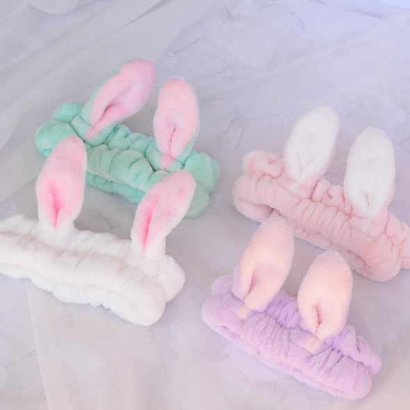 White Bunny Ear Headband