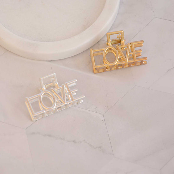 Small Love Hair Claw