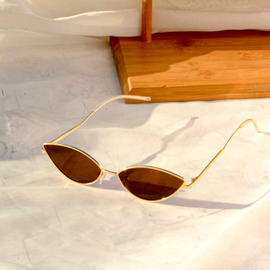 Chocolate Retro Classic Oval Sunglasses