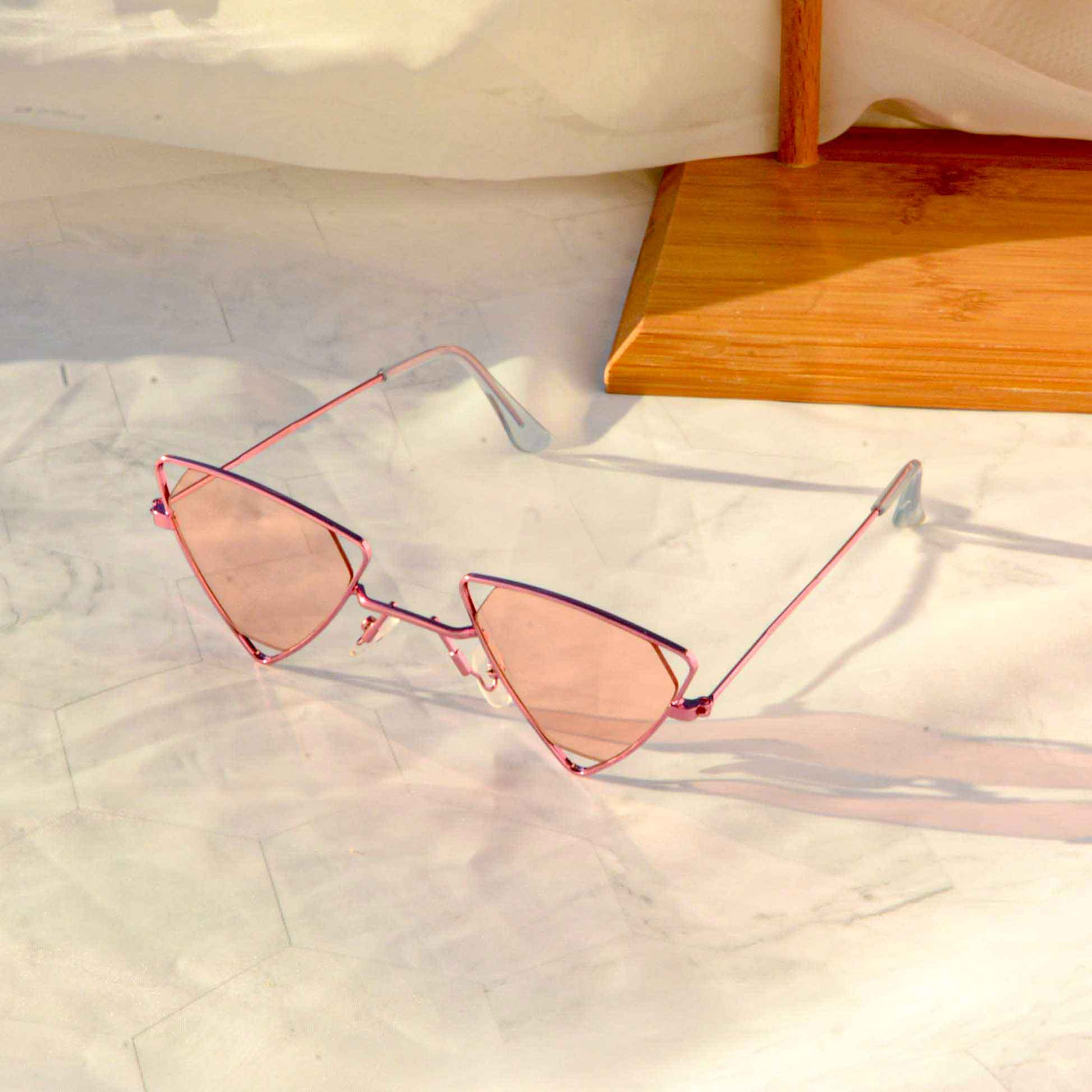 Vintage Triangle Sunglasses Women Retro Flat Top Sun Glasses Men Female  Male Fashion Shades Uv400 Travel