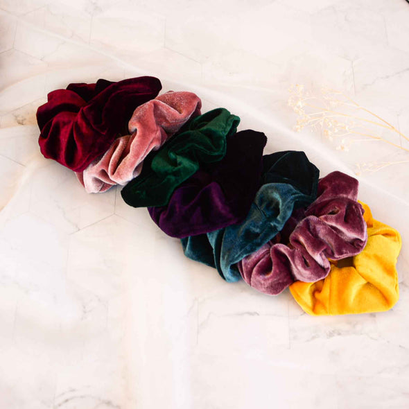 Deep Pink Plush Scrunchie