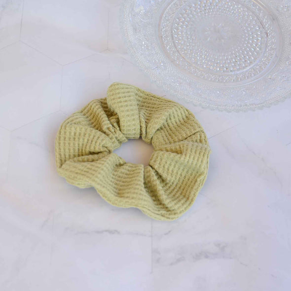 Light Green Knit Scrunchie